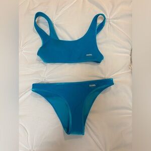 TRIANGL - Neoprene Bikini Set in Bright Blue